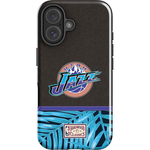 NBA Utah Jazz Retro Palms iPhone 16 Impact Case